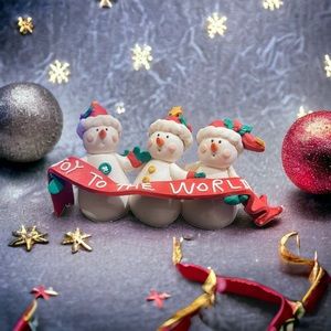Vintage Snowmen “Joy to the World” Christmas Decor